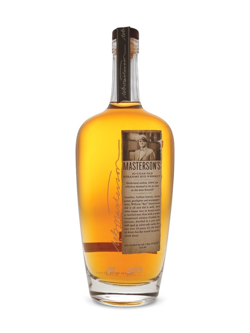 MASTERSONS 10 YEARS OLD STRAIGHT RYE  WHISKEY 750ml