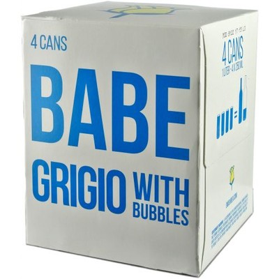 BABE PINOT GRIGIO WITH BUBBLES  4PK  250ML