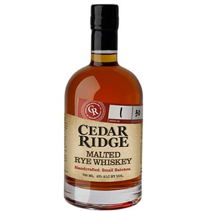 CEDAR RIDGE RYE WHISKEY 750ml