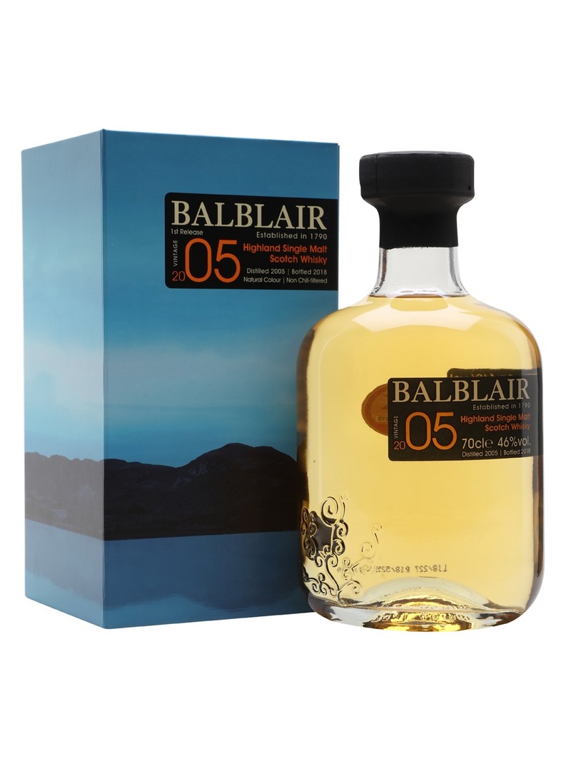 BALBLAIR 2005 HIGHLAND SINGLE MALT SCOTH WHISKY 750ML