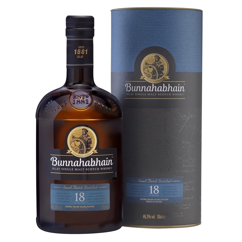 BUNNAHABHAIN 18 YEARS SINGLE MALT SCOTCH WHISKEY 750ml