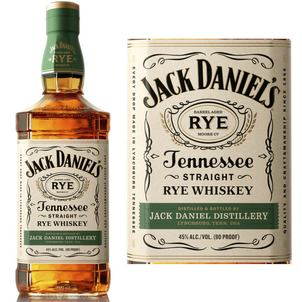 JACK DANIEL'S STRAIGHT RYE WHISKY 750 ML