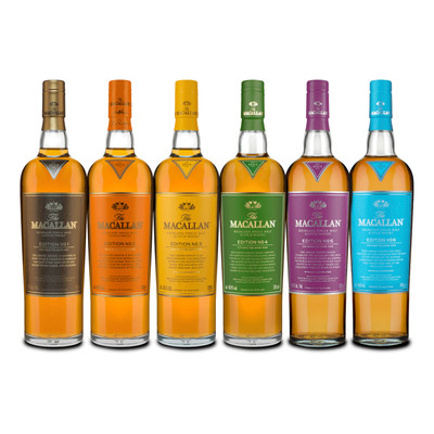 THE MACALLAN EDITION No1-6 SINGLE MALT WHISKEY COLLECTION 750ML