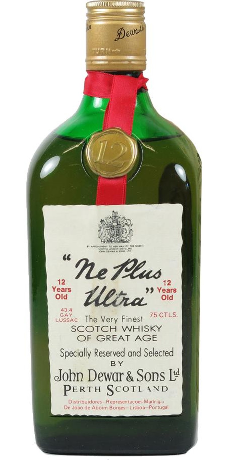 NE PLUS ULTRA (DEWAR'S) 12 YRS 1960s 750ML