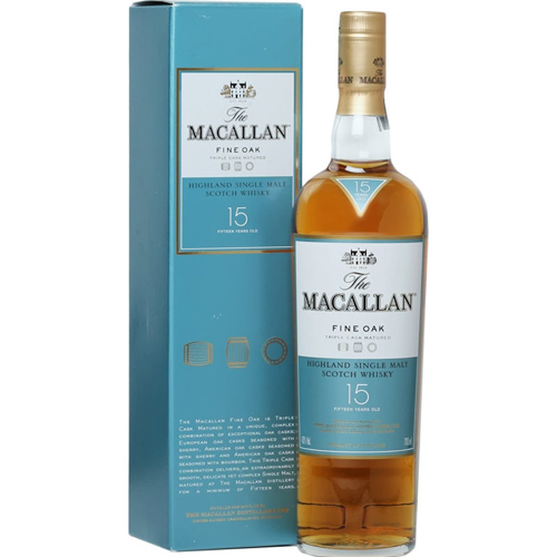 THE MACALLAN 15YRS TRIPLE CASK MATURED  750ml