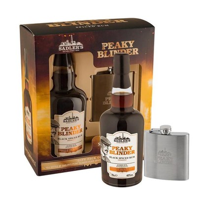 PEAKY BLINDERS FLASK GIFT SET 750ML