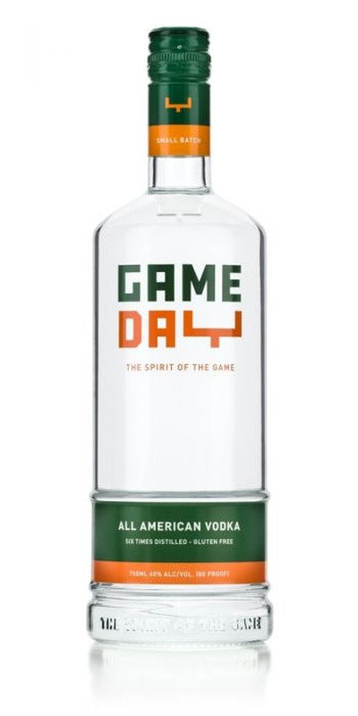 GAMEDAY VODKA  GREEN & ORANGE 750ML