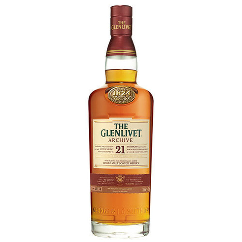 THE GLENLIVET SINGLE MALT  21 YEARS ARCHIVE 750ml