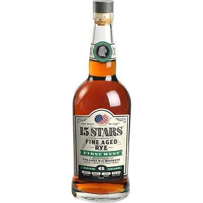 15 STARS FINE AGED RYE FIRST WEST YRS OLD 750ML