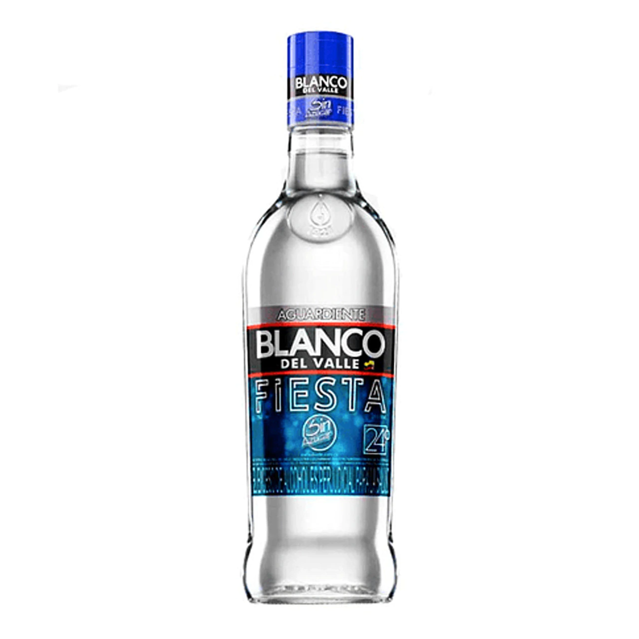 AGUARDIENTE BLANCO DEL VALLE FIESTA  SIN AZUCAR 750ML