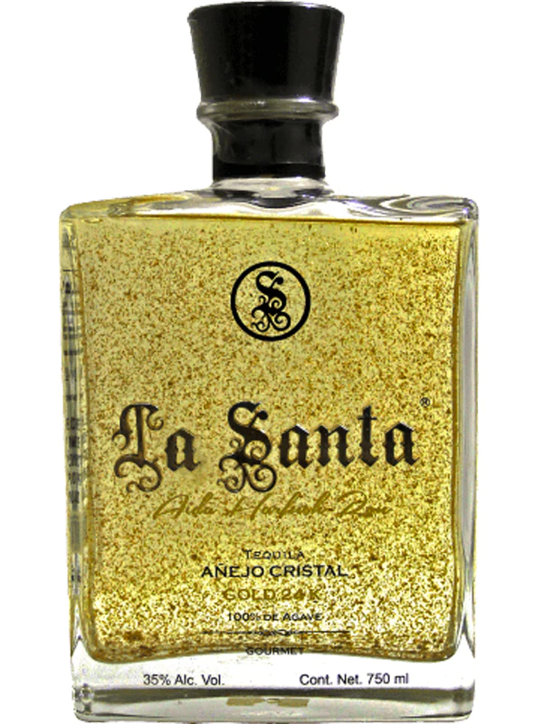 LA SANTA ANEJO CRISTAL GOLD 24K TEQULA 750ML