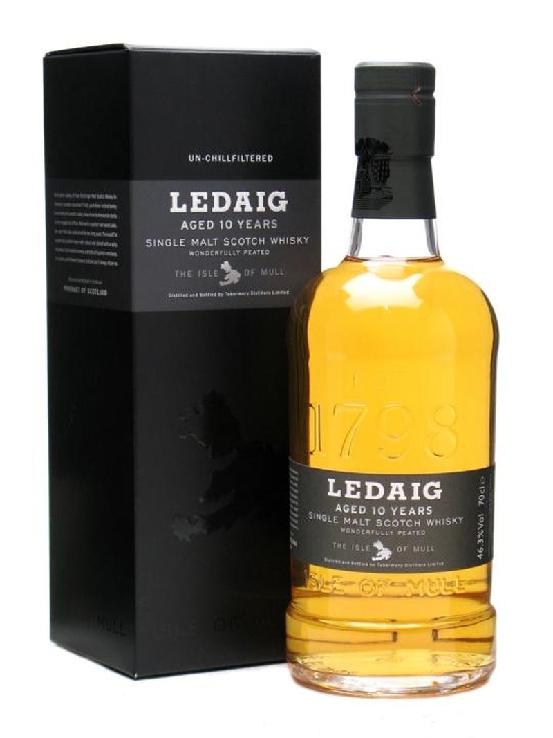 LEDAIG  AGED 10 YEARS  SINGLE MALT WHISKEY