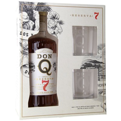 DON Q RSV 7 YR RUM GIFT SET 750ML