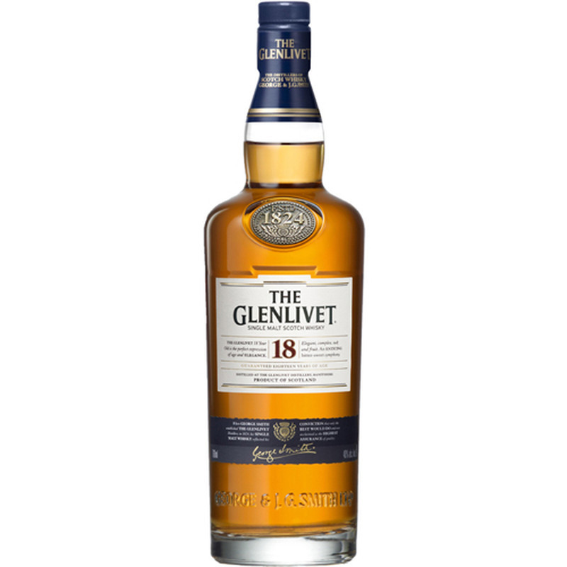 THE GLENLIVET 18 SINGLE MALT  YEARS 750ml