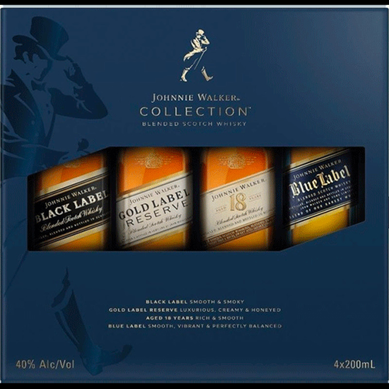 JOHNNIE WALKER THE COLLECTION 4bottles  375ml