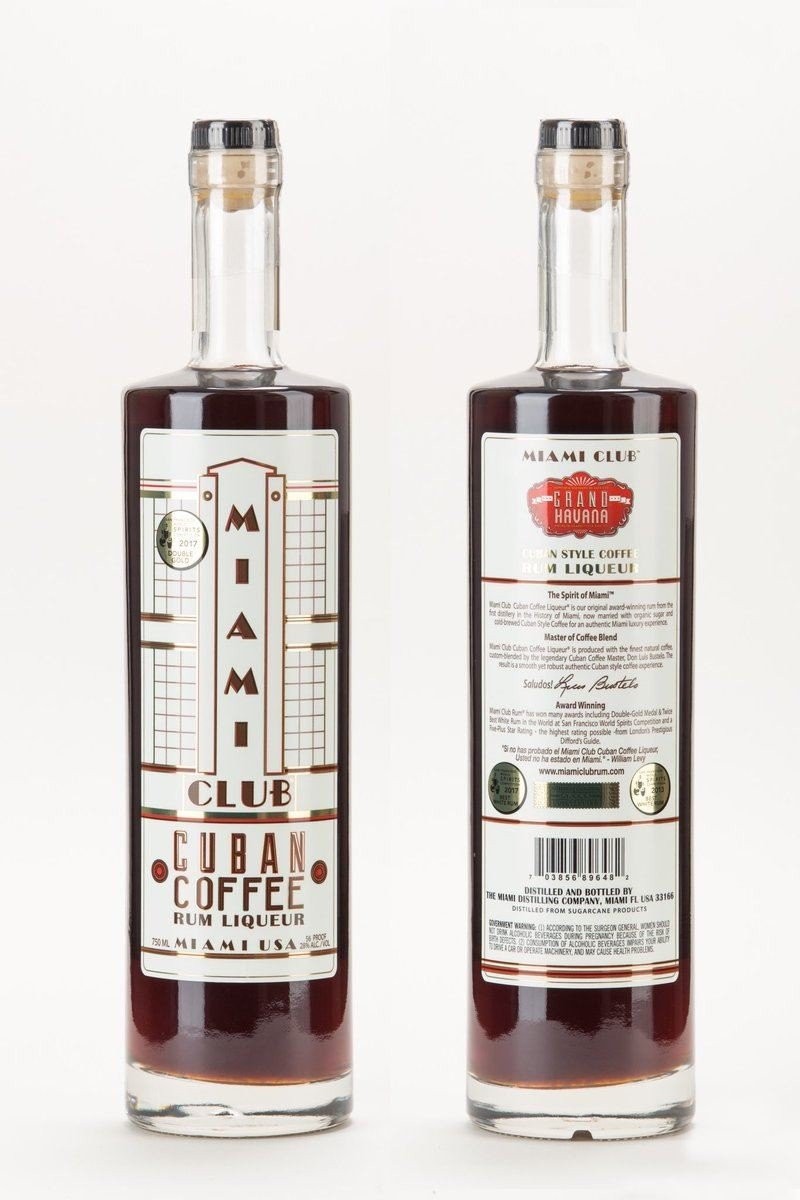 MIAMI CLUB CUBAN COFFEE RUM LIQUEURS  750ML