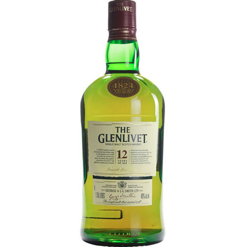 THE GLENLIVET  SINGLE MALT 12 YEARS  1.75L